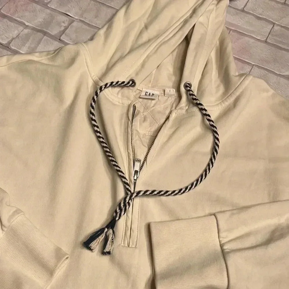 GAP HALF ZIP COTTON HOODIE - Picture 2 of 4